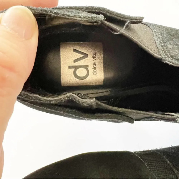 Dolce Vita Black Suede Shoe Boot Size 10 High Heel‎ Bootie - Picture 2 of 8